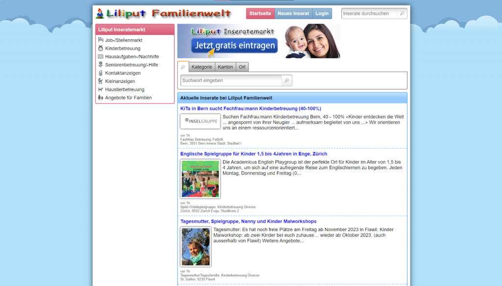 Liliput Familienwelt Schnittstellen Seite